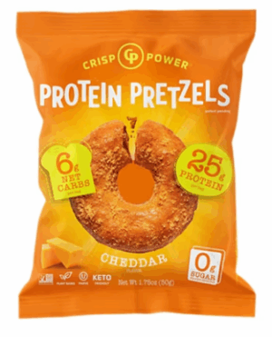 Crisp Power Protein Pretzels Cheddar 1.75oz 6ct